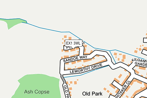 EX1 3WL map - OS OpenMap – Local (Ordnance Survey)