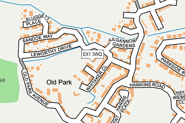 EX1 3WQ map - OS OpenMap – Local (Ordnance Survey)