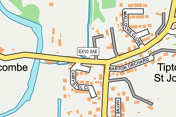 EX10 0AE map - OS OpenMap – Local (Ordnance Survey)