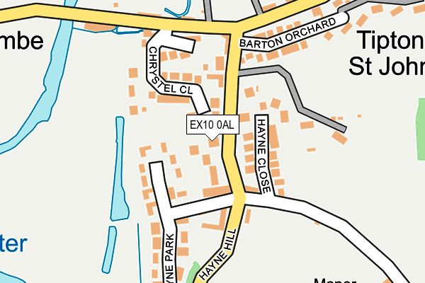 EX10 0AL map - OS OpenMap – Local (Ordnance Survey)