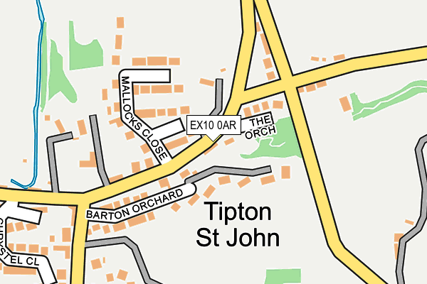 EX10 0AR map - OS OpenMap – Local (Ordnance Survey)