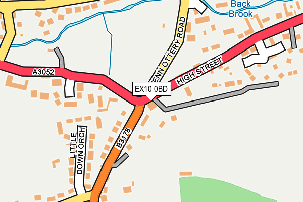 EX10 0BD map - OS OpenMap – Local (Ordnance Survey)