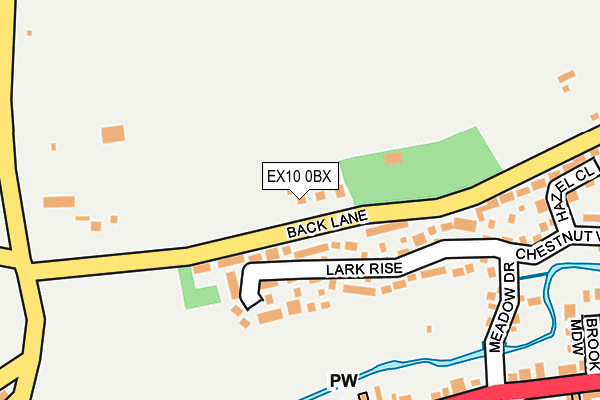 EX10 0BX map - OS OpenMap – Local (Ordnance Survey)