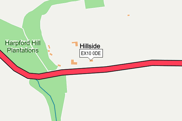 EX10 0DE map - OS OpenMap – Local (Ordnance Survey)