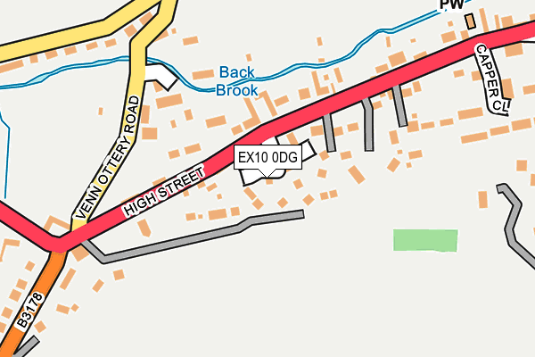 EX10 0DG map - OS OpenMap – Local (Ordnance Survey)