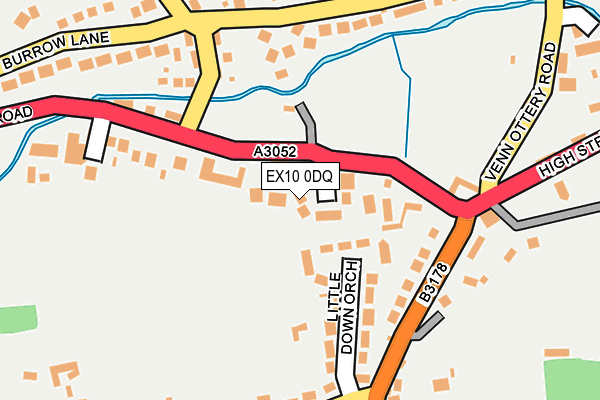 EX10 0DQ map - OS OpenMap – Local (Ordnance Survey)
