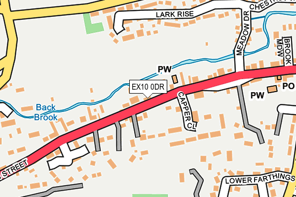EX10 0DR map - OS OpenMap – Local (Ordnance Survey)