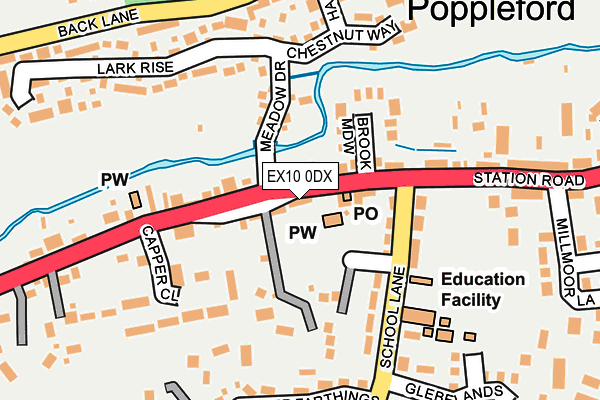 EX10 0DX map - OS OpenMap – Local (Ordnance Survey)
