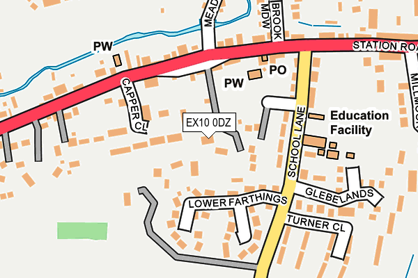 EX10 0DZ map - OS OpenMap – Local (Ordnance Survey)