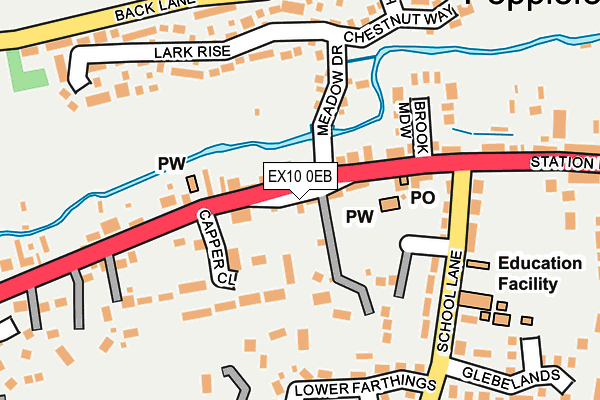 EX10 0EB map - OS OpenMap – Local (Ordnance Survey)