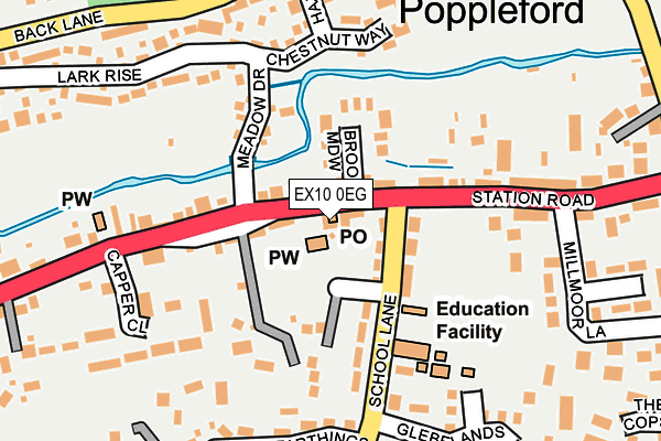 EX10 0EG map - OS OpenMap – Local (Ordnance Survey)