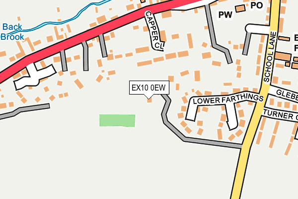 EX10 0EW map - OS OpenMap – Local (Ordnance Survey)