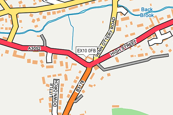 EX10 0FB map - OS OpenMap – Local (Ordnance Survey)