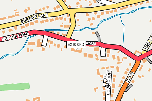 EX10 0FD map - OS OpenMap – Local (Ordnance Survey)