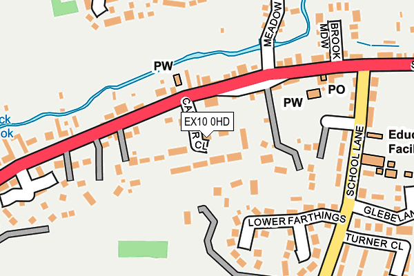 EX10 0HD map - OS OpenMap – Local (Ordnance Survey)