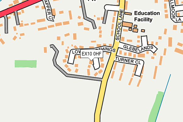 EX10 0HF map - OS OpenMap – Local (Ordnance Survey)