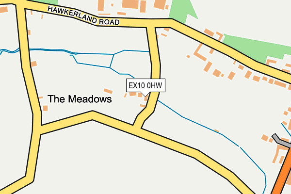 EX10 0HW map - OS OpenMap – Local (Ordnance Survey)