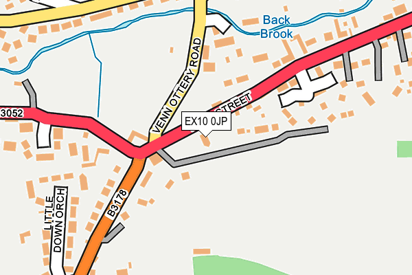 EX10 0JP map - OS OpenMap – Local (Ordnance Survey)