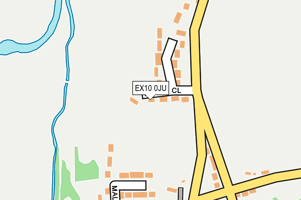 EX10 0JU map - OS OpenMap – Local (Ordnance Survey)