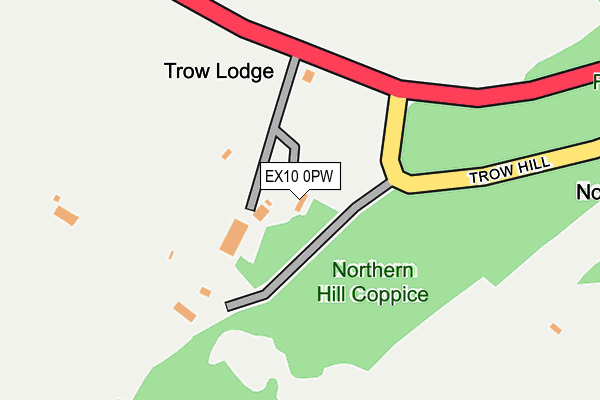 EX10 0PW map - OS OpenMap – Local (Ordnance Survey)