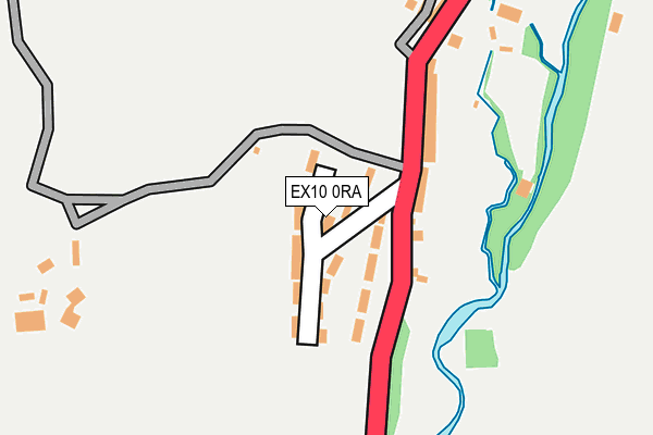 EX10 0RA map - OS OpenMap – Local (Ordnance Survey)