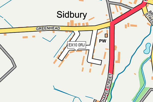 EX10 0RJ map - OS OpenMap – Local (Ordnance Survey)