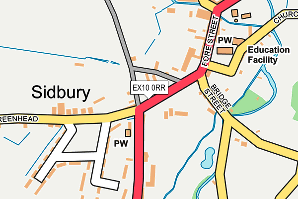 EX10 0RR map - OS OpenMap – Local (Ordnance Survey)