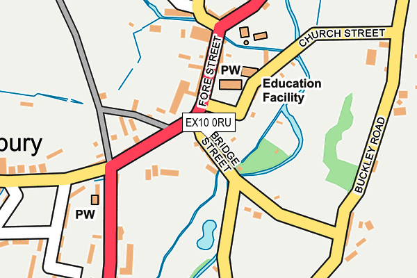 EX10 0RU map - OS OpenMap – Local (Ordnance Survey)