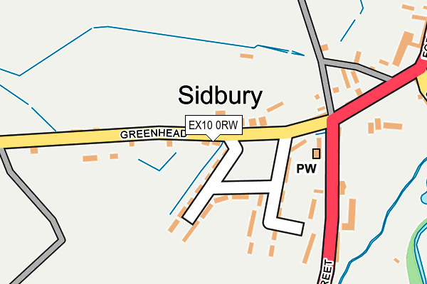 EX10 0RW map - OS OpenMap – Local (Ordnance Survey)