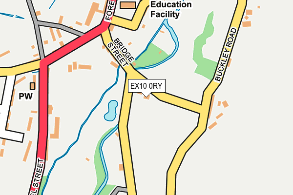 EX10 0RY map - OS OpenMap – Local (Ordnance Survey)