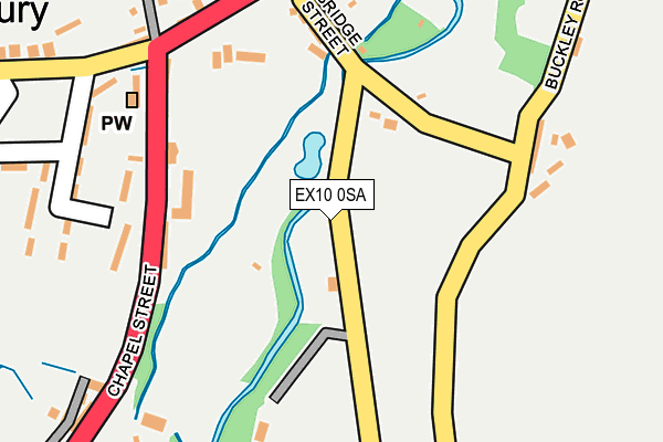 EX10 0SA map - OS OpenMap – Local (Ordnance Survey)