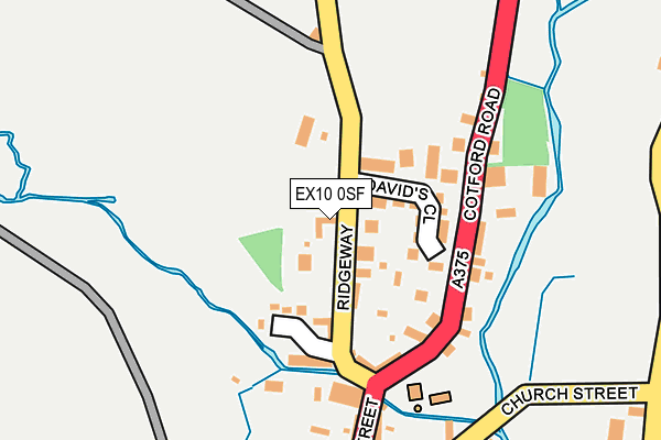 EX10 0SF map - OS OpenMap – Local (Ordnance Survey)