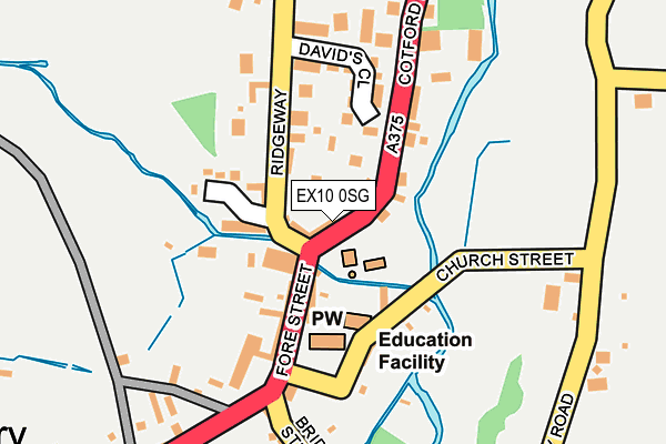 EX10 0SG map - OS OpenMap – Local (Ordnance Survey)