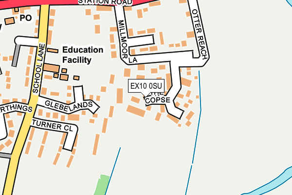 EX10 0SU map - OS OpenMap – Local (Ordnance Survey)