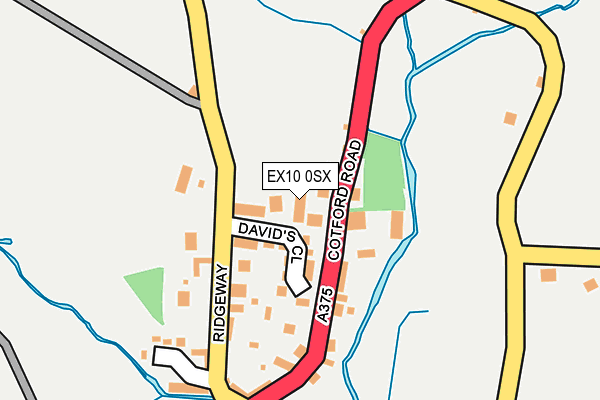 EX10 0SX map - OS OpenMap – Local (Ordnance Survey)