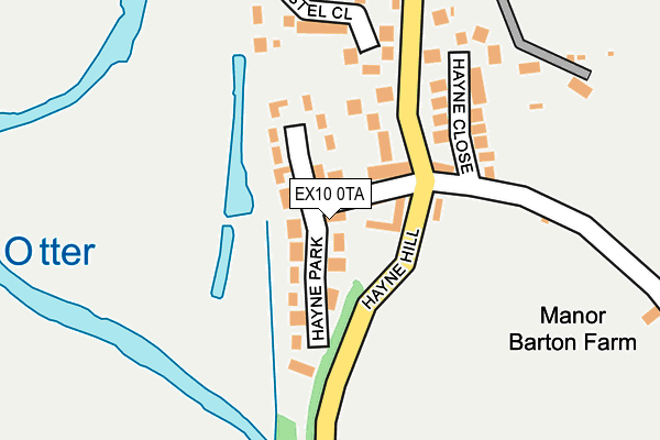 EX10 0TA map - OS OpenMap – Local (Ordnance Survey)