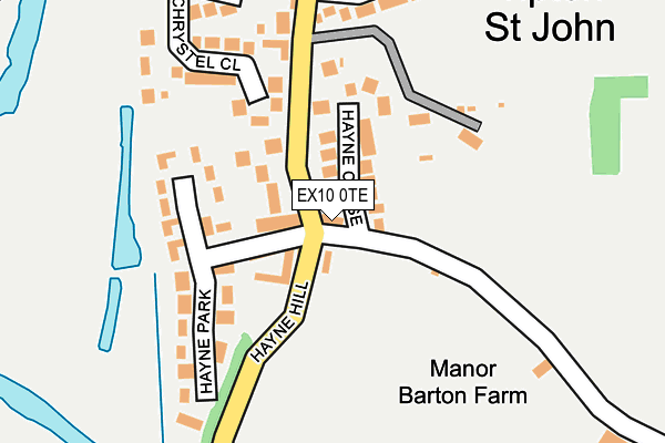 EX10 0TE map - OS OpenMap – Local (Ordnance Survey)