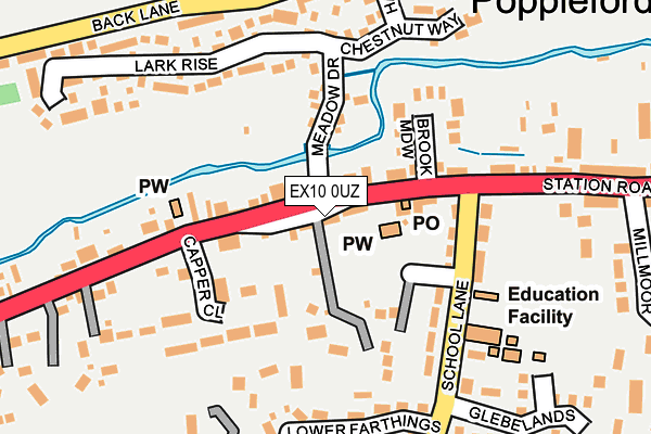 EX10 0UZ map - OS OpenMap – Local (Ordnance Survey)