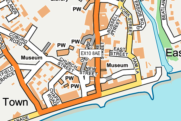 EX10 8AE map - OS OpenMap – Local (Ordnance Survey)