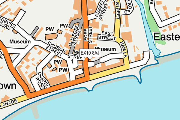 EX10 8AJ map - OS OpenMap – Local (Ordnance Survey)