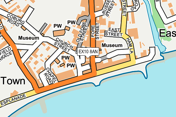 EX10 8AN map - OS OpenMap – Local (Ordnance Survey)