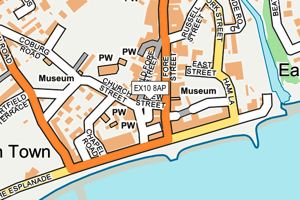 EX10 8AP map - OS OpenMap – Local (Ordnance Survey)