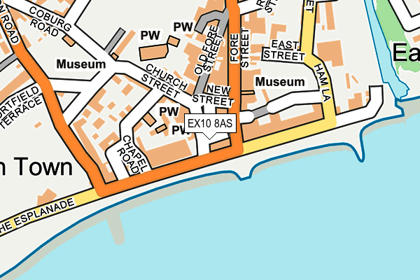 EX10 8AS map - OS OpenMap – Local (Ordnance Survey)