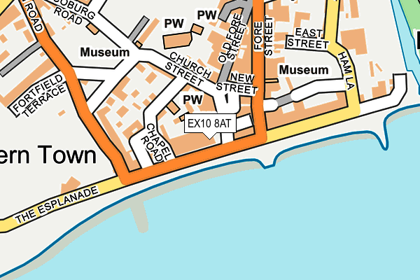 Map of THE SIDMOUTH INN HOLDINGS LIMITED at local scale