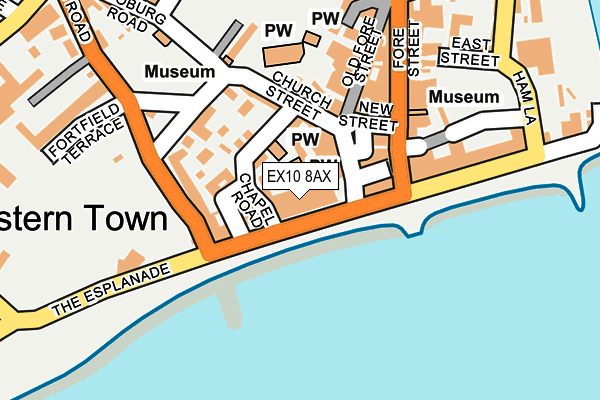 EX10 8AX map - OS OpenMap – Local (Ordnance Survey)