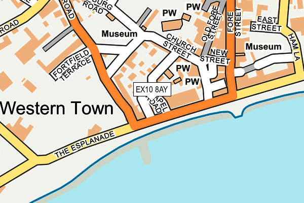 EX10 8AY map - OS OpenMap – Local (Ordnance Survey)