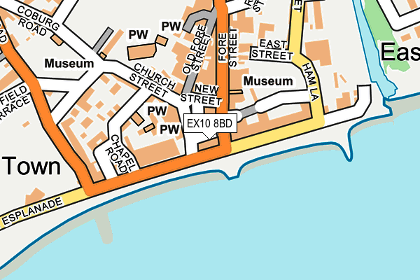 EX10 8BD map - OS OpenMap – Local (Ordnance Survey)