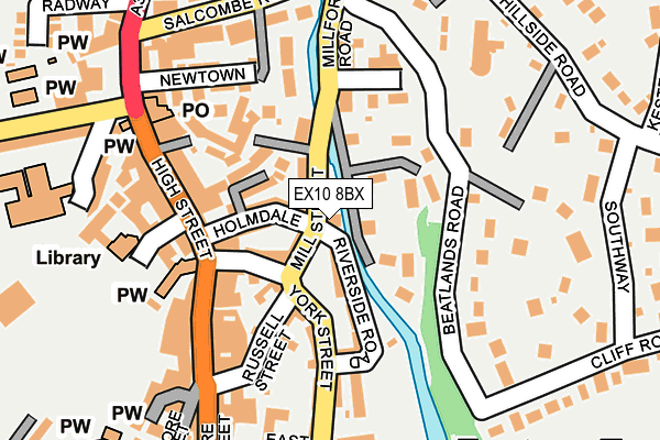 EX10 8BX map - OS OpenMap – Local (Ordnance Survey)