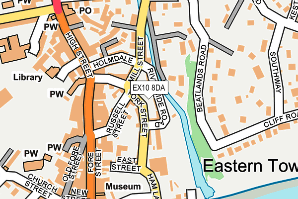 EX10 8DA map - OS OpenMap – Local (Ordnance Survey)