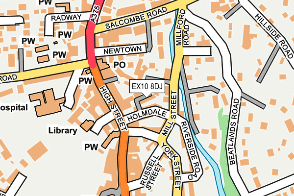 EX10 8DJ map - OS OpenMap – Local (Ordnance Survey)